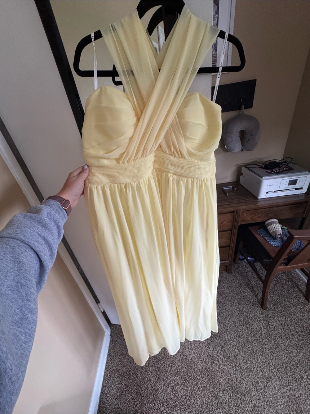 BIRDY GREY, Grace Convertible Dress - Chiffon & Lemon Sorbet
